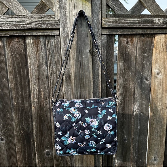 Vera Bradley Navy Garden Medium Hipster Crossbody Bag in Performance Twill - Picture 7 of 8